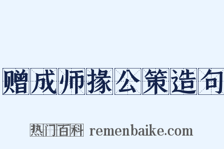 赠成师掾公策造句是什么意思的图片